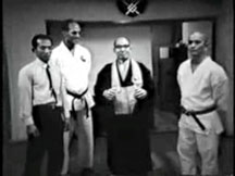 Sensei Zenko Heshiki (right) and Sensei Owen Masters (second from left)